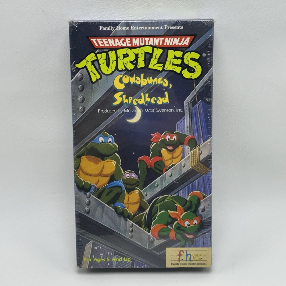 Teenage Mutant Ninja Turtles Cowabunga Shredhead VHS f.h.e. 1989 TMNT SEALED